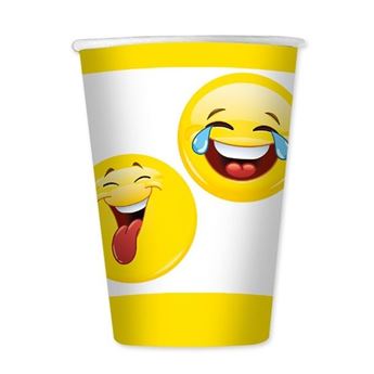 Imagens de Vasos Emojis cartón 250cc (8 unidades)