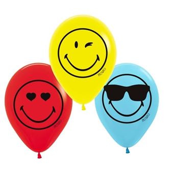Imagen de Globos Emoji Emoticonos Colores Látex (6 unidades)