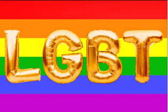 Imagen de Globos Letras LGBT dorados XXL