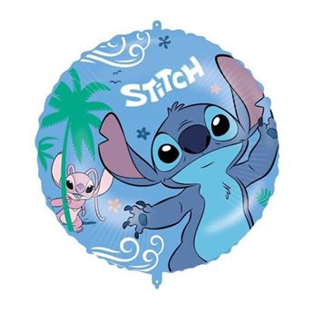 Imagen de Globo Stitch Disney con Cinta y Peso (45cm)