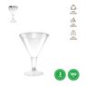 Imagen de Copas de Cocktail Martini Transparente Plástico Reutilizable 180cc (3 unidades)