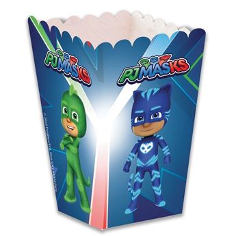 Imagen de Caja Palomitas PJ Masks Mini cartón 12cm x 5cm (1 unidad)