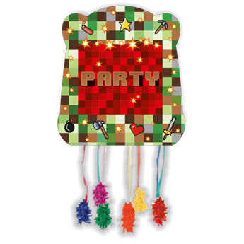 Imagen de Piñata de Minecraft cartón 33cm (1 unidad)