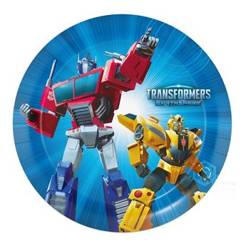 Imagen de Platos Transformers cartón 18cm (8 unidades)