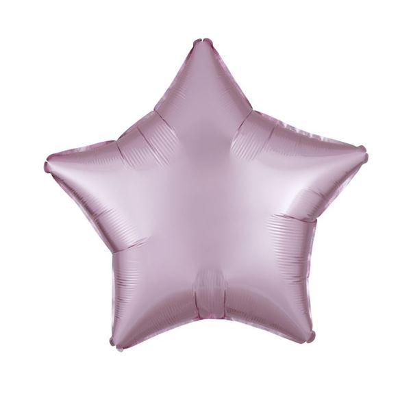 Picture of Globo Estrella Rosa Pastel Satín (48cm)