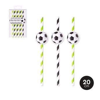 Imagen de Pajitas Fútbol Balones cartón (8 unidades)