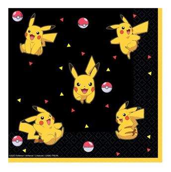 Imagen de Servilletas de Pokémon Pikachu papel 33cm (16 unidades)