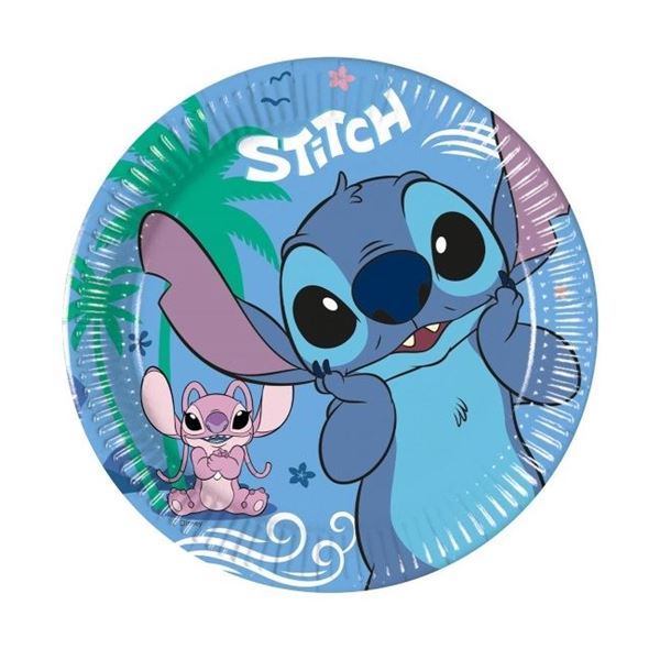 Imagen de Platos Stitch cartón 20cm (8 unidades)