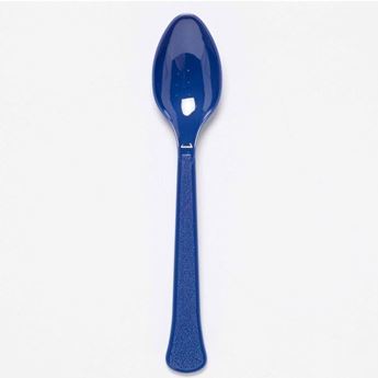 Picture of Cucharas Azul Marino Arándano plástico 17cm (24 uds)