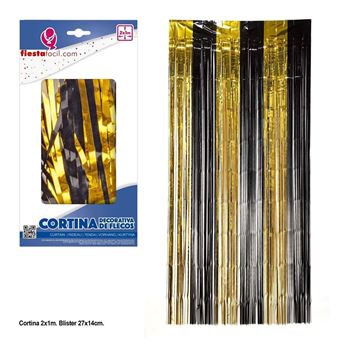Imagens de Cortina Negra y dorada (100x 200cm)