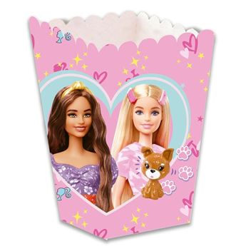 Imagens de Caja Palomitas Mini Barbie cartón 12cm x 5cm