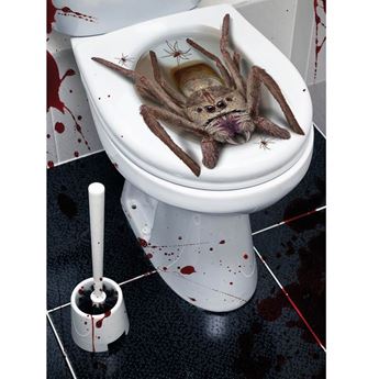 Imagens de Decorado Adhesivo Araña Monstruosa WC