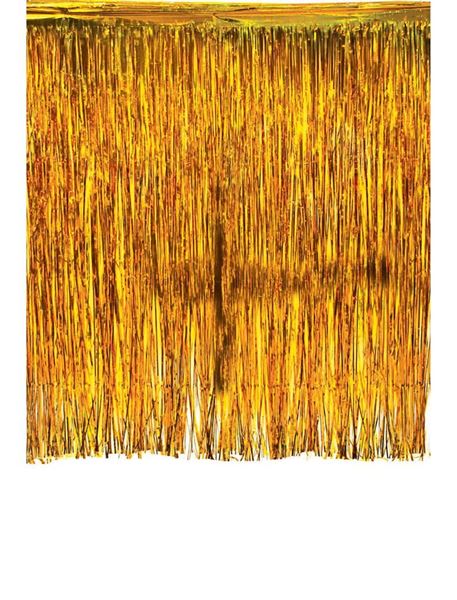 Imagen de Cortina Flecos Dorados Brillante (190cm x 300cm)