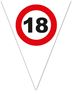 Imagen de Banderín 18 Cumpleaños Señal Trafico plástico (5m)