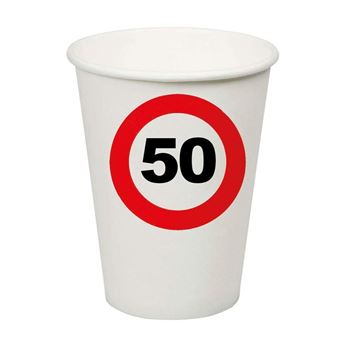 Picture of Vasos 50 Años Señal de Trafico cartón (8 unidades)