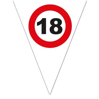 Imagens de Banderín 18 Cumpleaños Señal Trafico plástico (5m)