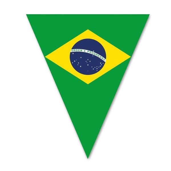 Imagen de Banderín Bandera Brasil plástico (5m)