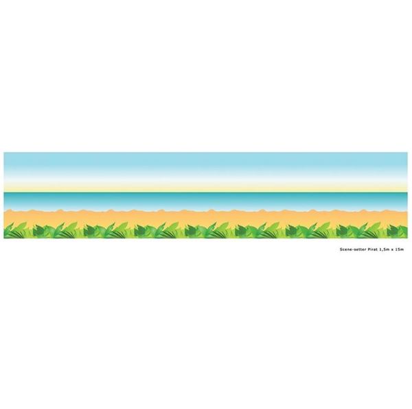 Imagen de Fondo Pared Escena Tropical Playa 15m x 1.5m