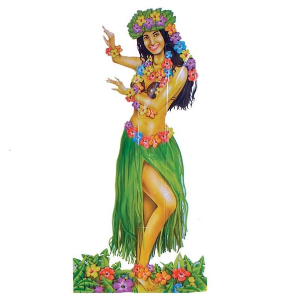 Imagen de Fondo Photocall Mujer Hawaiana Tropical (152cm x 60cm)