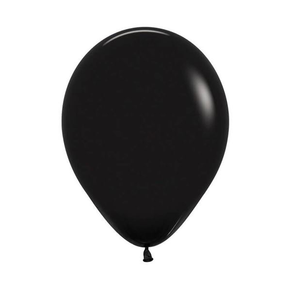 Imagen de Globos Negros Fashion Sólido 13cm Sempertex R5-080 (100)