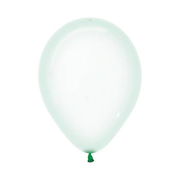 Imagen de Globos Verde Pastel Cristal 13cm Sempertex R5-331 (100)