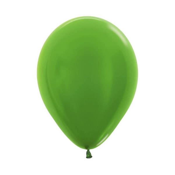 Imagen de Globos Verde Lima Metal 13cm Sempertex R5-531 (100)