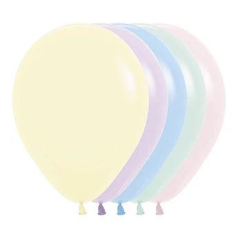 Imagen de Globos Colores Pastel 13cm Sempertex R5-600 (100)