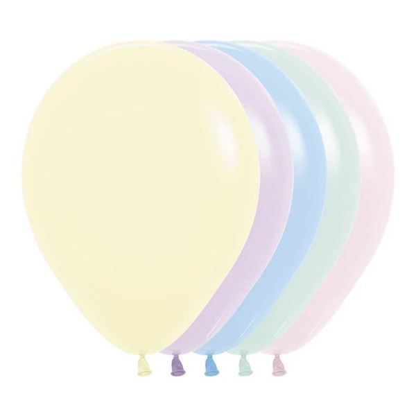 Imagen de Globos Colores Pastel 30cm Sempertex R12-600 (50)