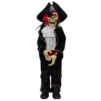 Imagens de Figura Esqueleto Pirata con Luz, Sonido y Movimiento (100cm)