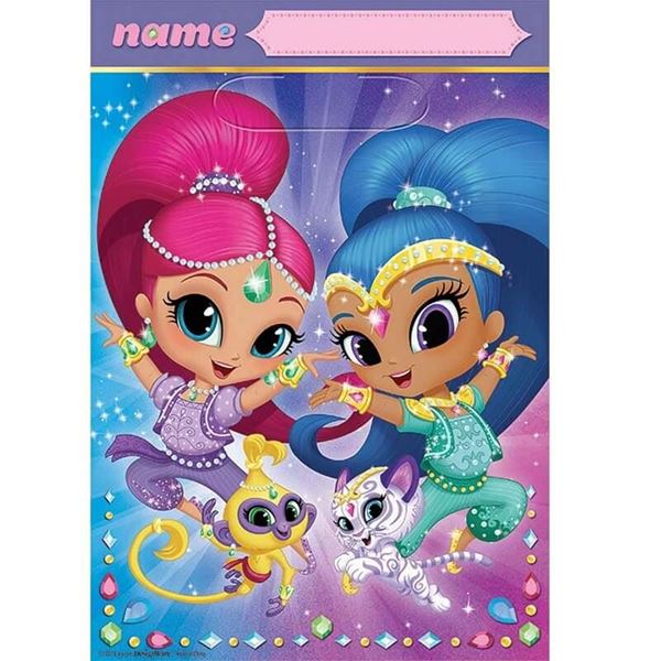 Imagens de Bolsas Chuches Shimmer and Shine plástico (8 unidades)