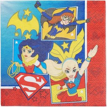 Imagen de Servilletas Super Hero Girls papel 33cm (16 unidades)