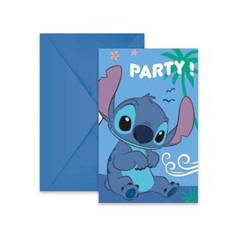 Imagen de Invitaciones de Stitch con sobre (6uds)