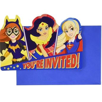 Imagens de Invitaciones Super Hero Girls (8 unidades)