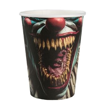 Imagen de Vasos Payaso Asesino cartón 270ml (10 unidades)