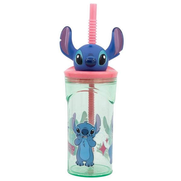 Imagen de Vaso Stitch 3D Disney Plástico Duro Reutilizable 360ml (1 unidad)