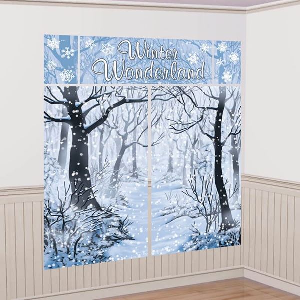 Imagen de Decorado Pared Bosque Nevado (1.65m x 1.49m)