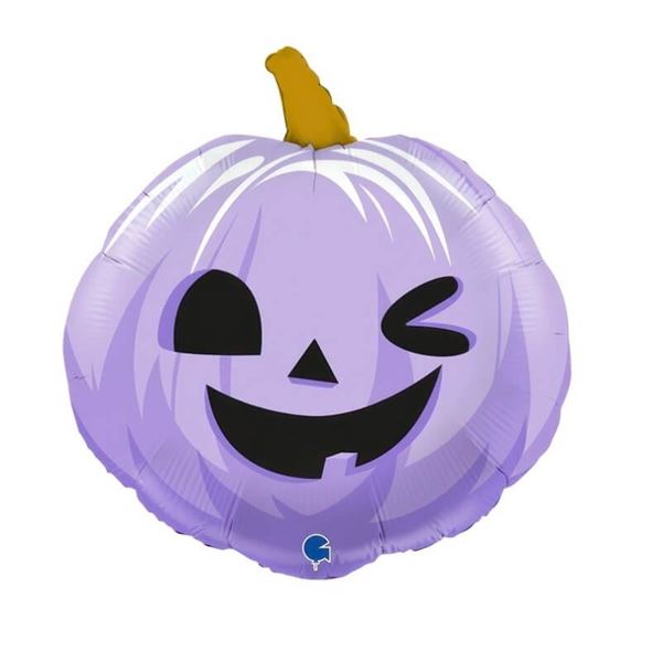 Imagen de Globo Calabaza Lila Halloween Divertida (56cm)