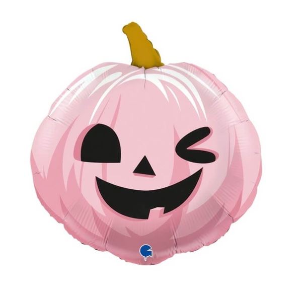 Imagen de Globo Calabaza Rosa Halloween Divertida (56cm)