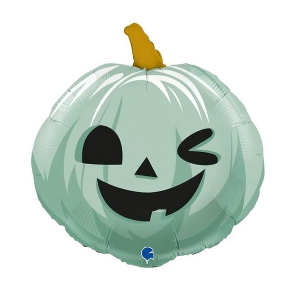 Imagen de Globo Calabaza Verde Halloween Divertida (56cm)