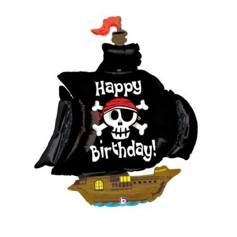 Imagens de Globo Barco Pirata Happy Birthday (86cm)