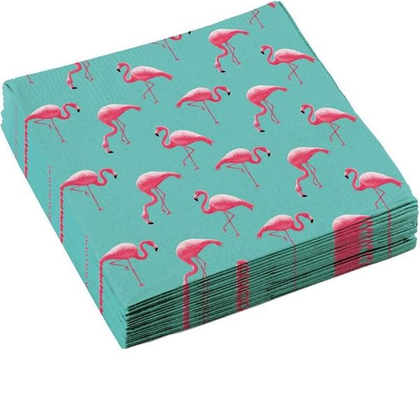 Picture of Servilletas Flamenco Tropical papel 33cm (20 unidades)