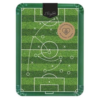 Imagens de Bandejas Campo de Fútbol Rectangular cartón 25cm x 34cm (2 unidades)