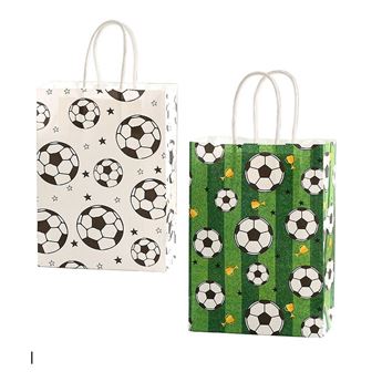 Imagens de Bolsa de papel fútbol surtida 21x15x8cm (1 unidad)