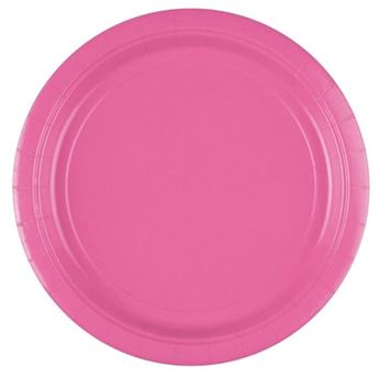 Imagens de Platos Rosa cartón 23cm (8 unidades)