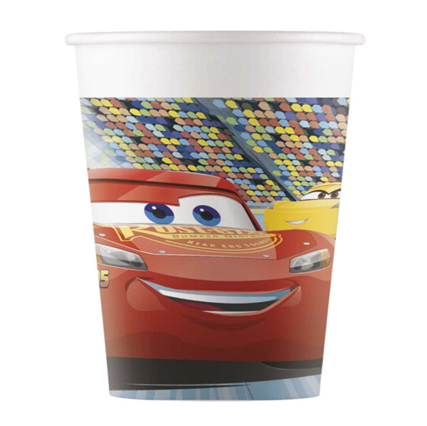 Imagen de Vasos Cars 3 cartón (8 uds.)