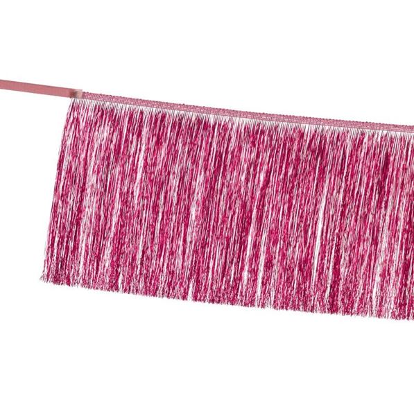 Imagen de Guirnalda Flecos Rosa Elegante (135cm)