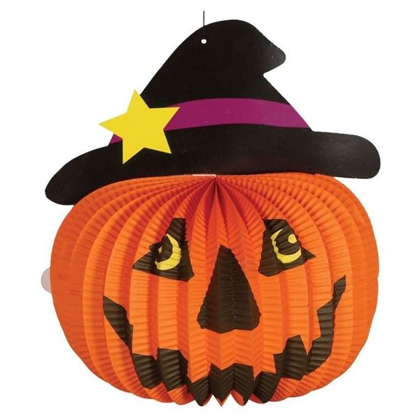 Imagen de Farolillo Calabaza Halloween papel (17cm)