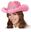 Picture of Sombrero de Vaquero Rosa Cowboy Plumas