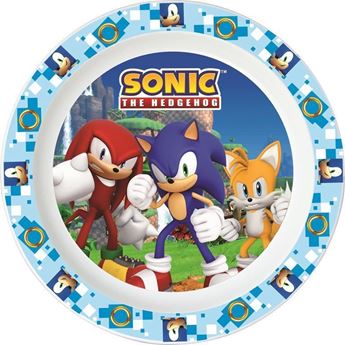 Imagen de Plato de Sonic Plástico Duro Reutilizable 22cm