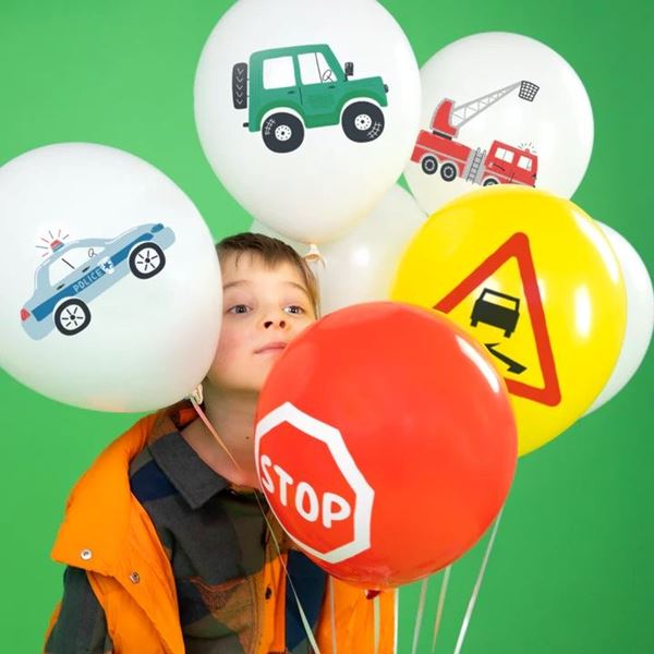 Imagens de Globos de Látex Coches Party mix (9 uds)